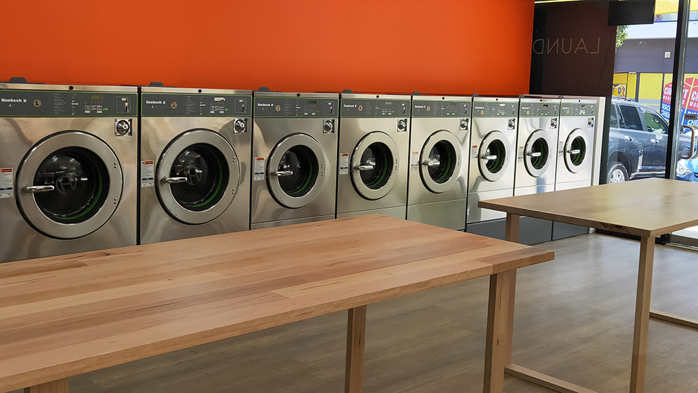 Huebsch vended washing machines at laundry studios